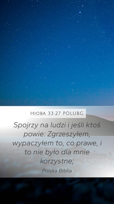 Hioba 33:27 POLUBG Bible Verse Image