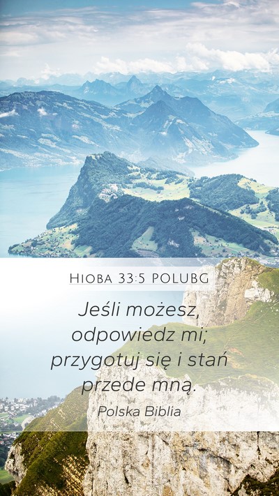 Hioba 33:5 POLUBG Bible Verse Image