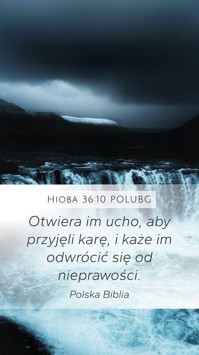 Hioba 36:10 POLUBG Bible Verse Image