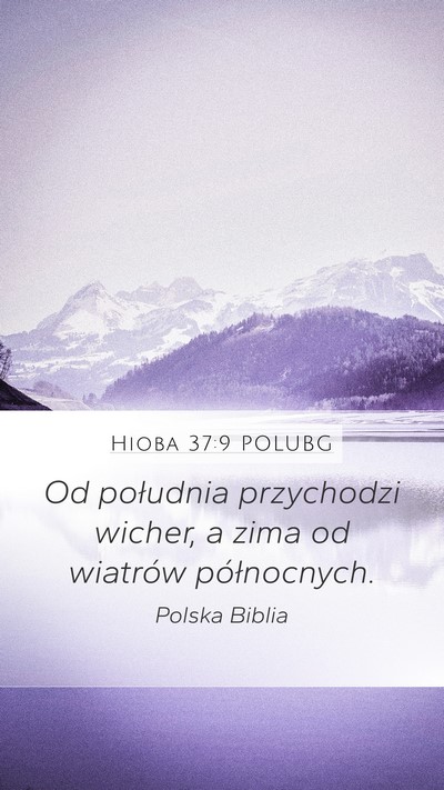 Hioba 37:9 POLUBG Bible Verse Image