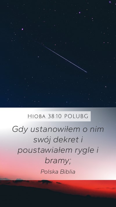 Hioba 38:10 POLUBG Bible Verse Image