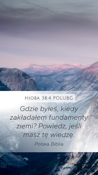 Hioba 38:4 POLUBG Bible Verse Image