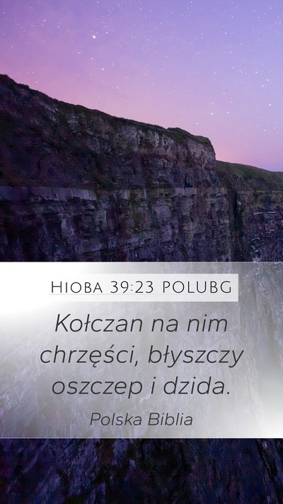 Hioba 39:23 POLUBG Bible Verse Image