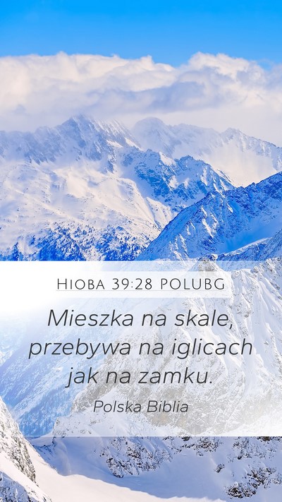 Hioba 39:28 POLUBG Mobile Phone Wallpaper - Mieszka na skale, przebywa na iglicach jak na - Mobile Bible Verse Wallpaper