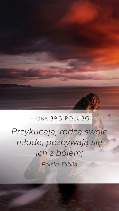 Hioba 39:3 POLUBG Mobile Phone Wallpaper - Przykucają, rodzą swoje młode, pozbywają się - Mobile Bible Verse Wallpaper