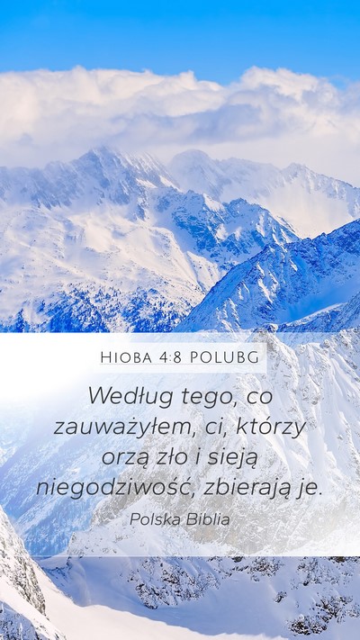 Hioba 4:8 POLUBG Bible Verse Image