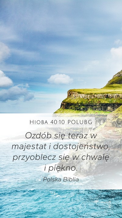 Hioba 40:10 POLUBG Bible Verse Image