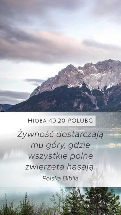 Hioba 40:20 POLUBG Bible Verse Image