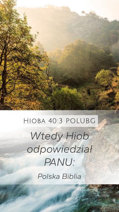 Hioba 40:3 POLUBG Mobile Phone Wallpaper - Wtedy Hiob odpowiedział - Mobile Bible Verse Wallpaper