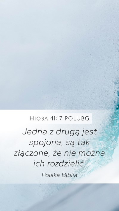 Hioba 41:17 POLUBG Mobile Phone Wallpaper - Jedna z drugą jest spojona, są tak złączone, - Mobile Bible Verse Wallpaper