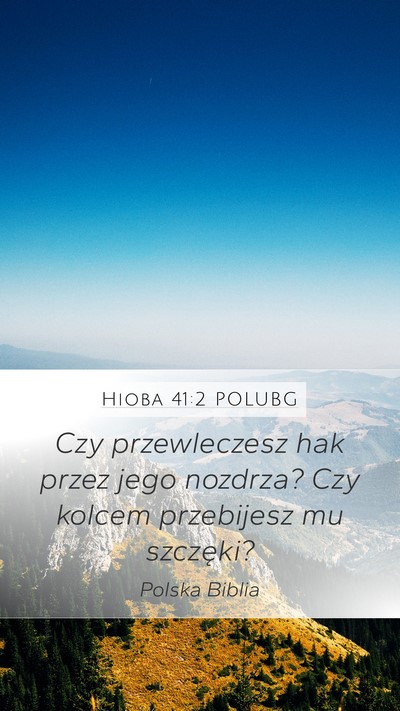 Hioba 41:2 POLUBG Bible Verse Image
