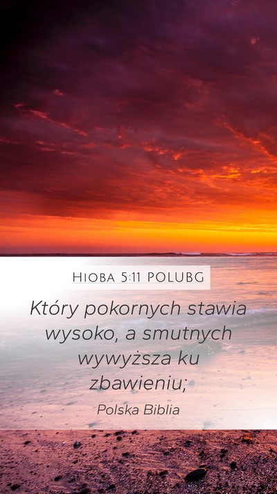 Hioba 5:11 POLUBG Bible Verse Image