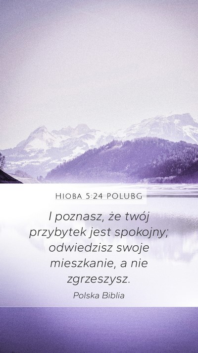 Hioba 5:24 POLUBG Bible Verse Image