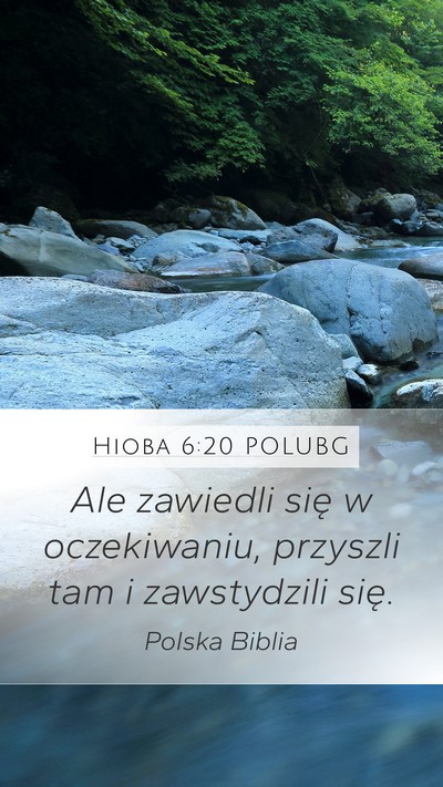 Hioba 6:20 POLUBG Bible Verse Image