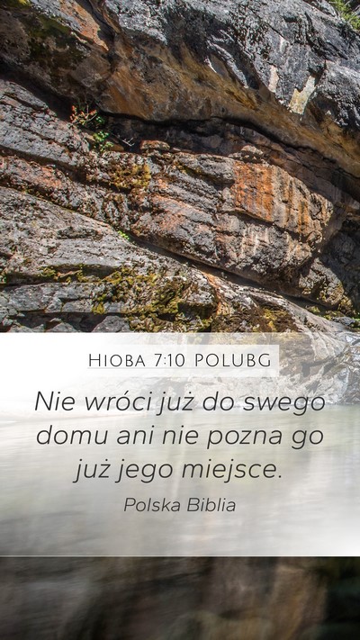 Hioba 7:10 POLUBG Bible Verse Image