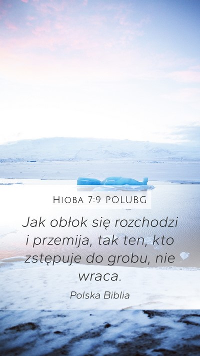 Hioba 7:9 POLUBG Bible Verse Image