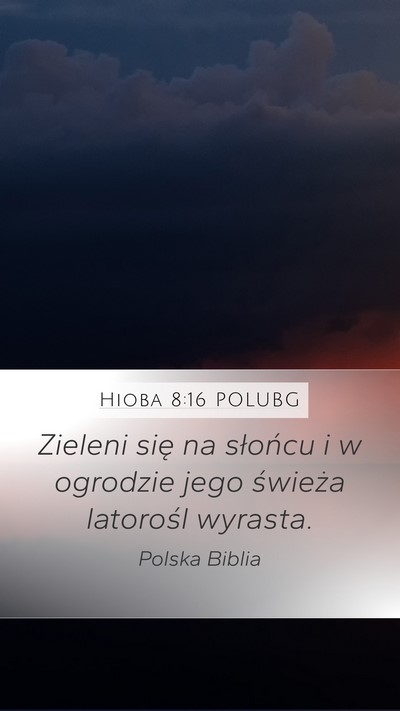 Hioba 8:16 POLUBG Bible Verse Image