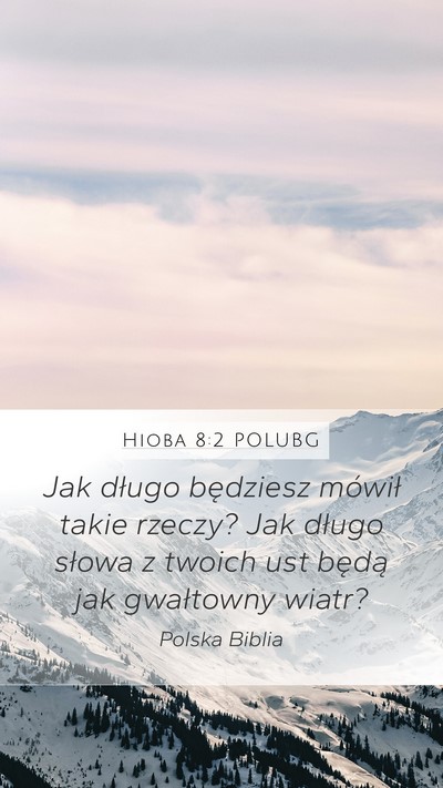 Hioba 8:2 POLUBG Bible Verse Image