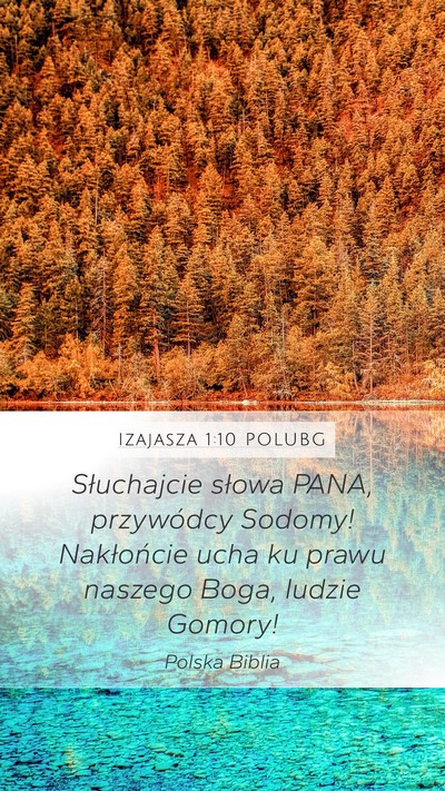 Izajasza 1:10 POLUBG Bible Verse Image