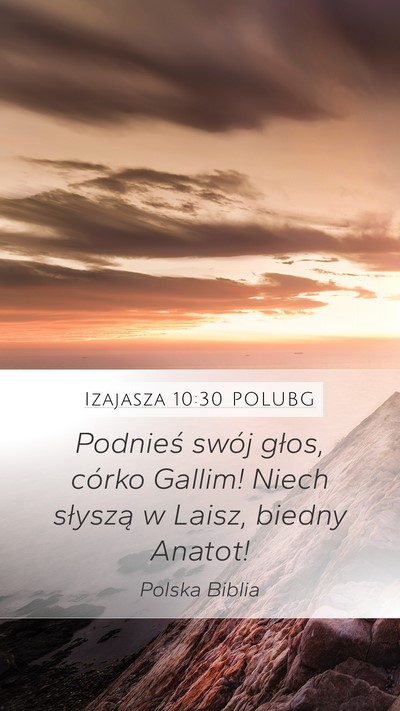 Izajasza 10:30 POLUBG Bible Verse Image