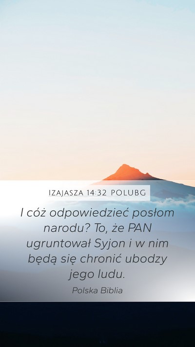 Izajasza 14:32 POLUBG Bible Verse Image