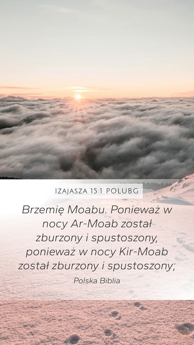 Izajasza 15:1 POLUBG Bible Verse Image