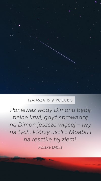 Izajasza 15:9 POLUBG Bible Verse Image