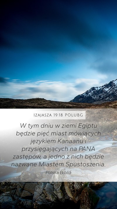 Izajasza 19:18 POLUBG Bible Verse Image