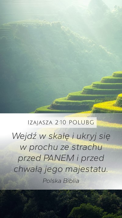 Izajasza 2:10 POLUBG Bible Verse Image