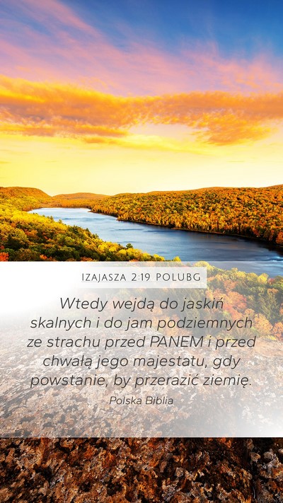 Izajasza 2:19 POLUBG Bible Verse Image