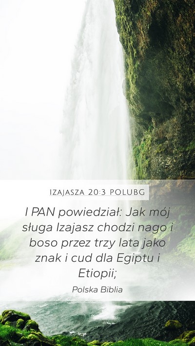 Izajasza 20:3 POLUBG Bible Verse Image