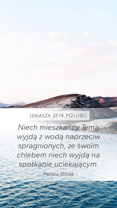 Izajasza 21:14 POLUBG Bible Verse Image