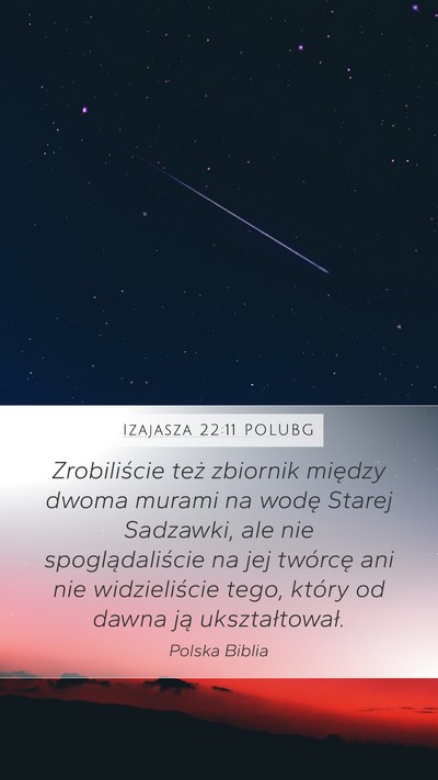 Izajasza 22:11 POLUBG Bible Verse Image