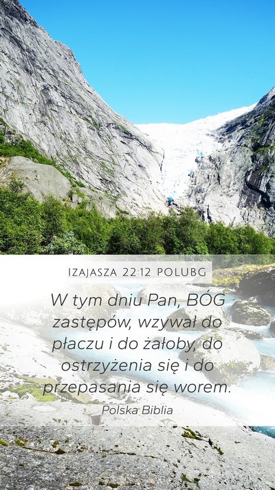 Izajasza 22:12 POLUBG Bible Verse Image