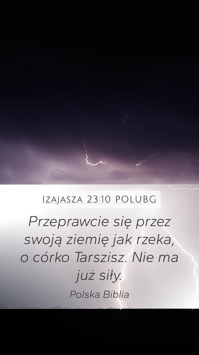 Izajasza 23:10 POLUBG Bible Verse Image
