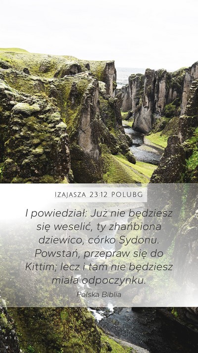 Izajasza 23:12 POLUBG Bible Verse Image