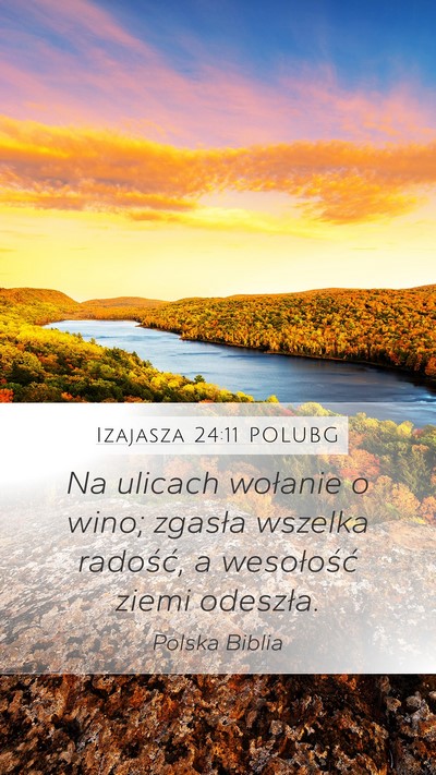 Izajasza 24:11 POLUBG Bible Verse Image