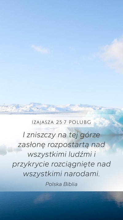 Izajasza 25:7 POLUBG Bible Verse Image
