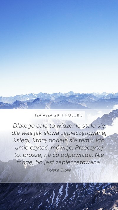 Izajasza 29:11 POLUBG Bible Verse Image