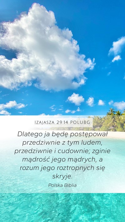 Izajasza 29:14 POLUBG Bible Verse Image