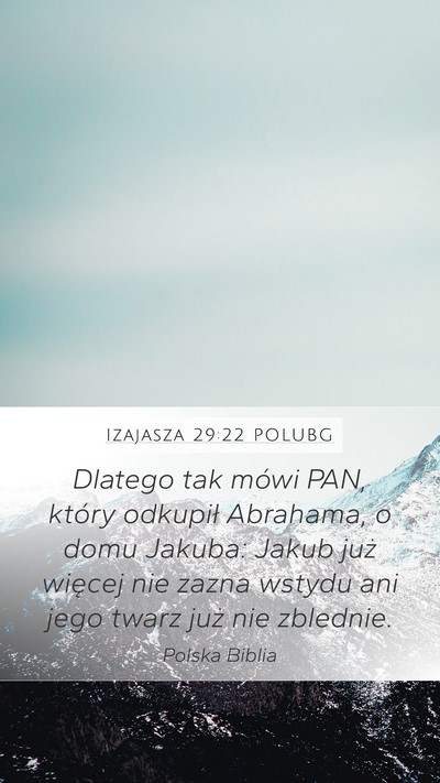 Izajasza 29:22 POLUBG Bible Verse Image