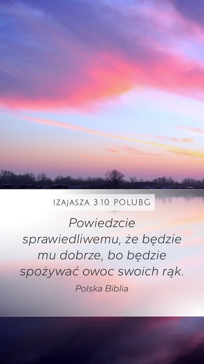 Izajasza 3:10 POLUBG Bible Verse Image
