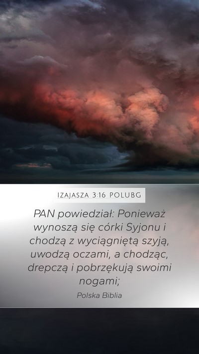 Izajasza 3:16 POLUBG Bible Verse Image