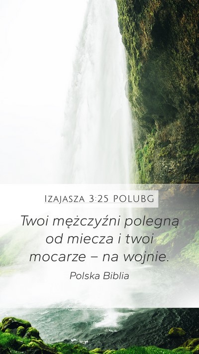 Izajasza 3:25 POLUBG Bible Verse Image