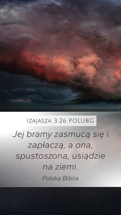 Izajasza 3:26 POLUBG Bible Verse Image
