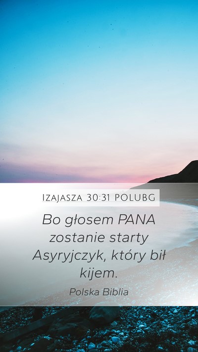 Izajasza 30:31 POLUBG Bible Verse Image