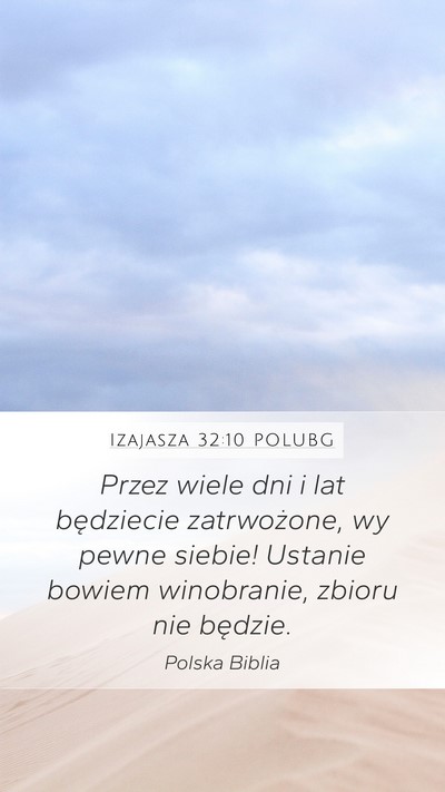 Izajasza 32:10 POLUBG Bible Verse Image