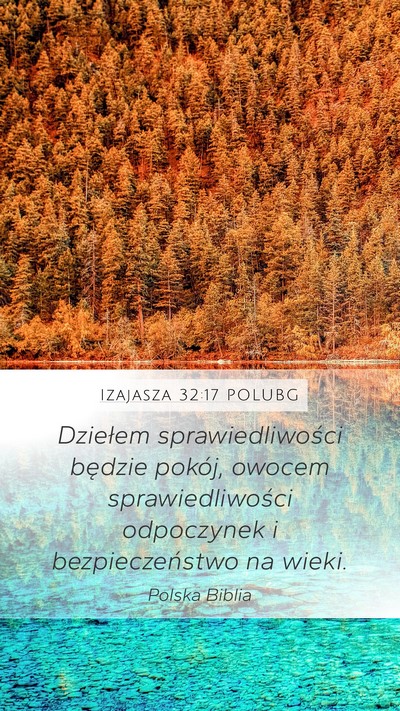 Izajasza 32:17 POLUBG Bible Verse Image