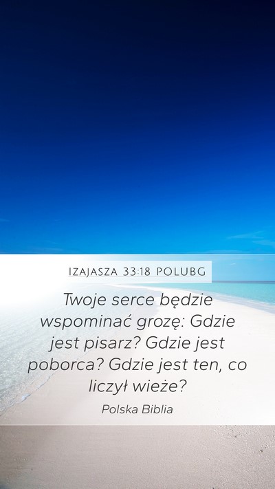 Izajasza 33:18 POLUBG Bible Verse Image