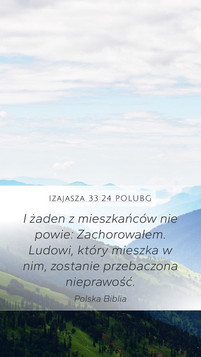 Izajasza 33:24 POLUBG Bible Verse Image